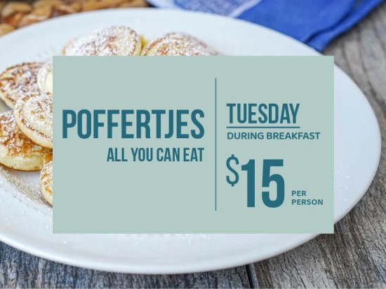 Unlimited Mini Pancakes (Tuesdays & Available on reservation only)