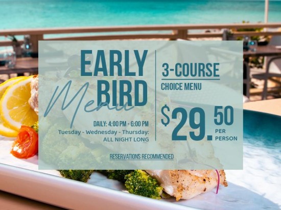 Early Bird Menu (Available on reservation only)